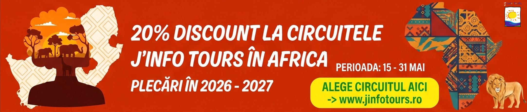 20% discount circuite Africa J'Info Tours